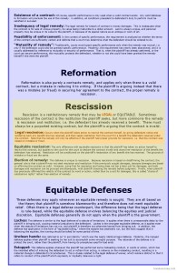 Equitable Remedies page 2